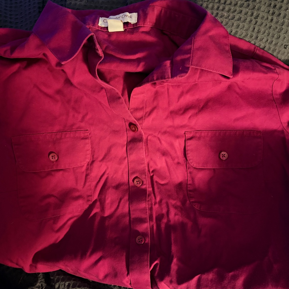 Coldwater Creek Fuchsia Button Down Shirt